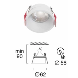 Oprawa wpuszczana PROFUMO LNV0085334 Lunaveri