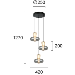 Lampa wisząca LARO LNV0086234 Lunaveri