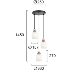 Lampa wisząca TRIESTO LNV0086434 Lunaveri