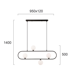Lampa wisząca LAZZA LNV0089224 Lunaveri