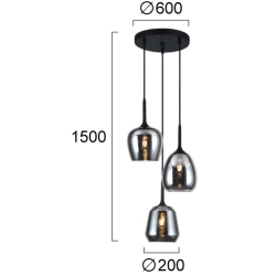 Lampa wisząca AMVERO LNV0092134 Lunaveri