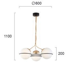 Lampa wisząca CAGLIA LNV0093903 Lunaveri