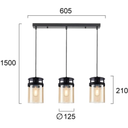 Lampa wisząca SPELLO LNV0094034 Lunaveri