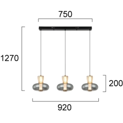 Lampa wisząca LARO LNV0096234 Lunaveri