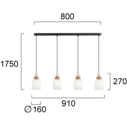 Lampa wisząca TRIESTO LNV0096434 Lunaveri