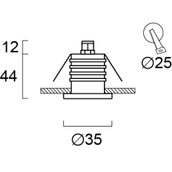 Oprawa wpuszczana MAGNI LNV0099624 Lunaveri