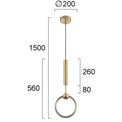 Lampa wisząca ECOA LNV1015924 Lunaveri