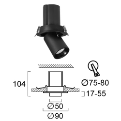 Lampa sufitowa ALFI LNV1074034 Lunaveri