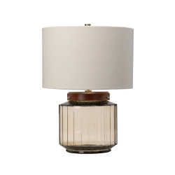 kinkiecik.pl Lampa stołowa Luga – 1 źródło światła – Przydymione szkło LUGA-TL-SMOKE Elstead Lighting