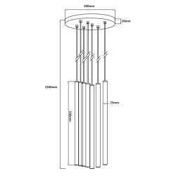 kinkiecik.pl Lungo 7 złota lampa wisząca LP-894/7P GD Light Prestige