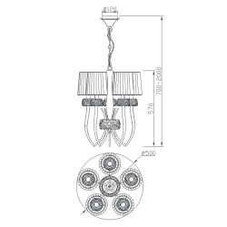 Lampa wisząca Mantra Loewe Antique Brass 4732MA - zdjęcie dodatkowe 1