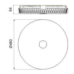 Plafon FROZEN 9182 Mantra LED biały