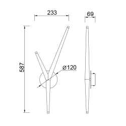 Kinkiet ARRECIFE 9221 Mantra LED czarny