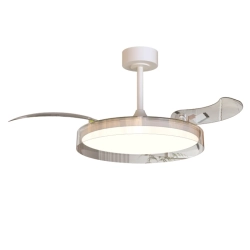 Wentylator sufitowy z oświetleniem GLASS FAN 9525 Mantra LED biały