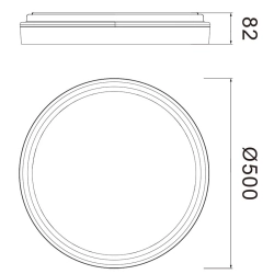 Plafon VERONA II 9538 Mantra LED szary