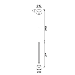 Lampa wisząca PAROS 9597 Mantra LED czarny