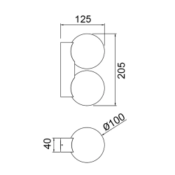 Kinkiet INTERLAKEN 9611 Mantra 2xG9 czarny IP54