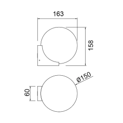 Kinkiet INTERLAKEN 9612 Mantra 1xG9 czarny IP54