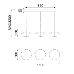 Lampa wisząca ABISAL 9660 Mantra LED drewno / naturalny