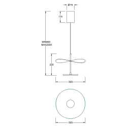 Lampa wisząca ABISAL 9695 Mantra LED drewno / naturalny