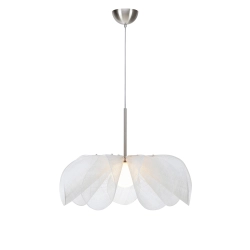Lampa wisząca STYRKA 108818 Markslojd 1xE27 satyna nikiel/biały