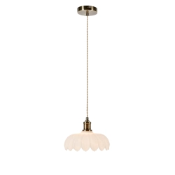 Lampa wisząca KURAGE 108857 Markslojd 1xE27 mosiądz/biały