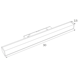 Magnetic M0001N Lampa Magnetyczna Liniowa System ON/OFF 12W 634LM 3000K Maxlight