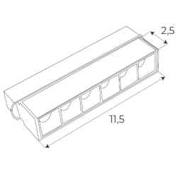 Magnetic M0025Z Lampa Magnetyczna Liniowa Biała System Zigbee 6W 340LM 2700/5000K Maxlight