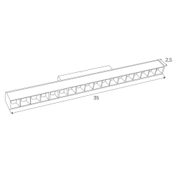 Magnetic M0005N Lampa Magnetyczna Liniowa System On/Off 18W 1049LM 3000K Maxlight