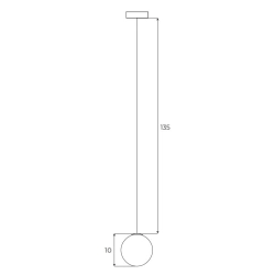 Magnetic M0017N Lampa Wisząca Magnetyczna System On/Off 6W 525LM 3000K Maxlight