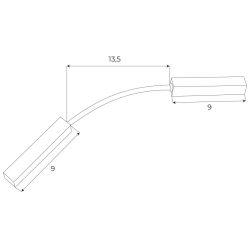 Magnetic MA0020 Łączenie zasilania pomiędzy dwoma szynami, gdy użyty jest kątownik, kolor biały Maxlight