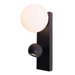 Kinkiet Atom Czarny W0351 MaxLight