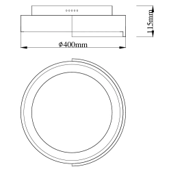 Plafon Aruba 52W Czarny C0285 MaxLight