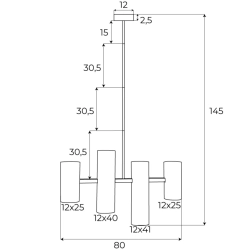 LAMPA WISZĄCA LAXER BIAŁA P0502 MAXLIGHT