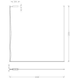 Lampa Wisząca Longi 48W 200 cm P0681 MaxLight