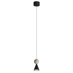 Lampa Wisząca Bingo 11W Czarny + Trawertyn P0683 MaxLight - zdjęcie produktu