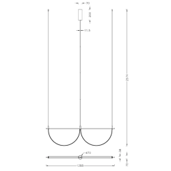 Lampa Wisząca Victoria 40W Złota P0689 MaxLight