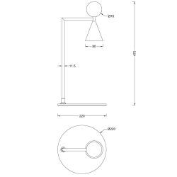 Lampa Stołowa Bingo 9W Czarny+malachit T0069 MaxLight