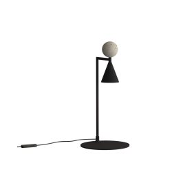 Lampa Stołowa Bingo 9w Czarny+trawertyn T0070 MaxLight - zdjęcie produktu