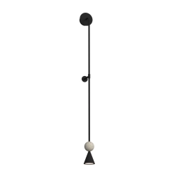 Kinkiet Bingo 5W Czarny + Trawertyn W0447 MaxLight - zdjęcie produktu