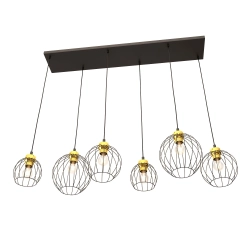 Lampa wisząca NANDO 6 BL GOLD 1368/6 EMIBIG Lighting - zdjęcie produktu