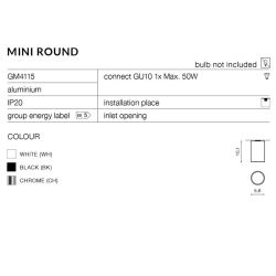 Plafon Mini Round (white) AZ1706 AZZARDO