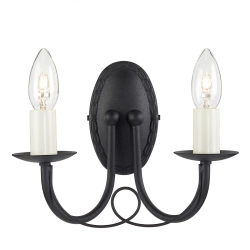kinkiecik.pl Kinkiet Minster – 2 źródła światła – Czarny MN2-BLACK Elstead Lighting
