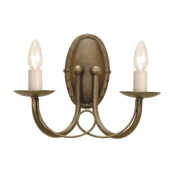 kinkiecik.pl Kinkiet Minster – 2 źródła światła – Czarno-złoty MN2-BLK-GOLD Elstead Lighting
