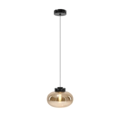 Lampa Wisząca Moonstone Amber Glass+black Marble P0516 MAXLIGHT