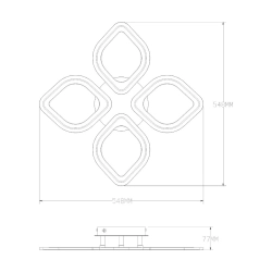 Lampa sufitowa ILLUMIA MS236040R-WH z pilotem ZUMA LINE