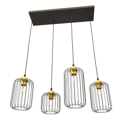 Lampa wisząca VANDER 4 BL GOLD 1364/4 EMIBIG Lighting - zdjęcie produktu