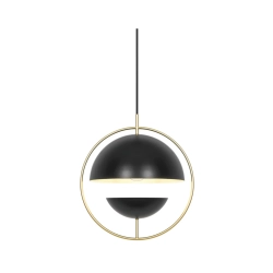 Nowoczesna lampa wisząca Tavia czarna, mosiężny pierścień 2412353003 Nordlux - zdjęcie produktu