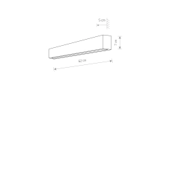 Kinkiet STRAIGHT LED S 7562 grafitowy 62cm Nowodvorski - zdjęcie 2