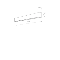 Kinkiet STRAIGHT LED M 7567 biały 92cm Nowodvorski - zdjęcie 2
